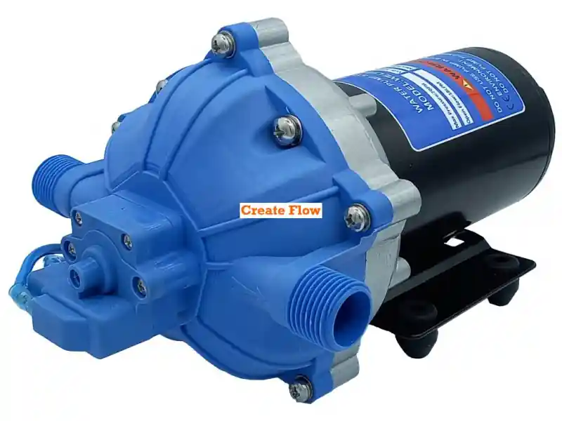 Membránové čerpadlo Create Flow CF51, max.výkon 18,9 l/min, max. 4,2 bar, samonasávací -1.8 m. Napájení 12 V DC Autentický