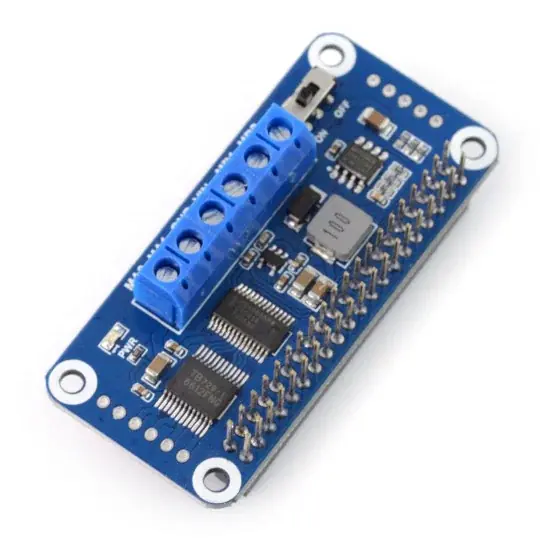 Značkový Dvoukanálový ovladač stejnosměrného motoru, rozhraní I2C - HAT pro Raspberry Pi - Waveshare 15364