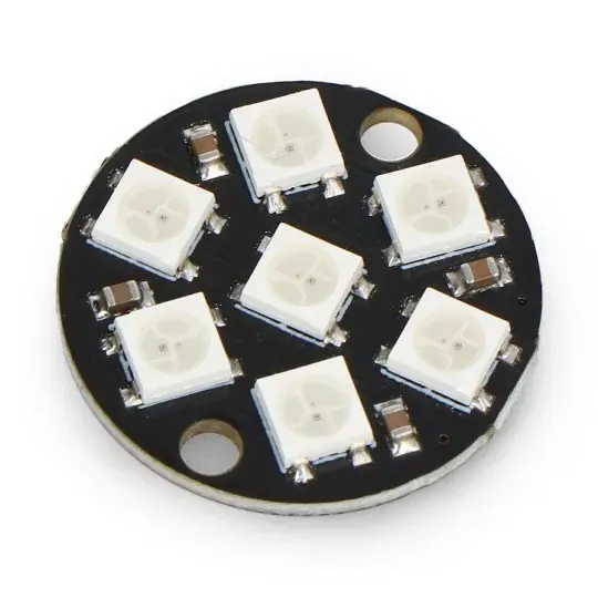 RGB LED prsten 7 x WS2812 5050 Horká Nabídka