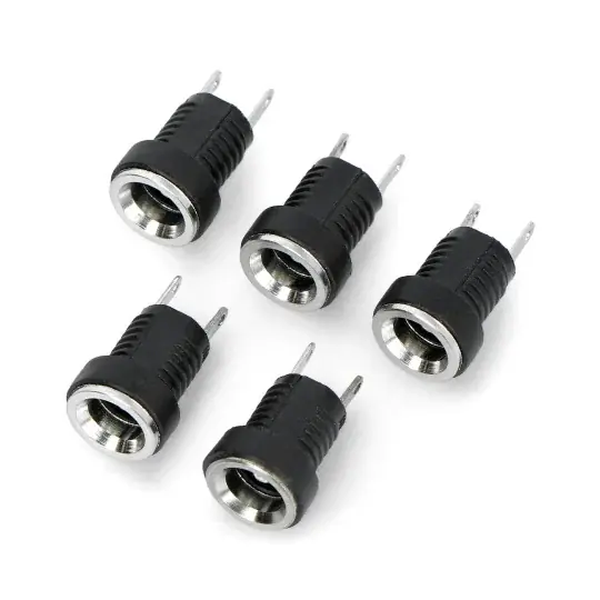 Značkový Zásuvka DC 5,5/2,5mm pro pouzdro - plast - 5ks