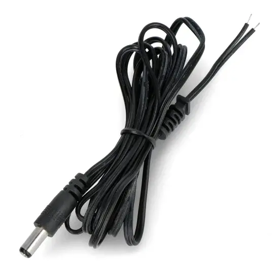 DC 5,5x2,1mm zástrčka s kabelem 24AWG - 1,5m Omezená Nabídka