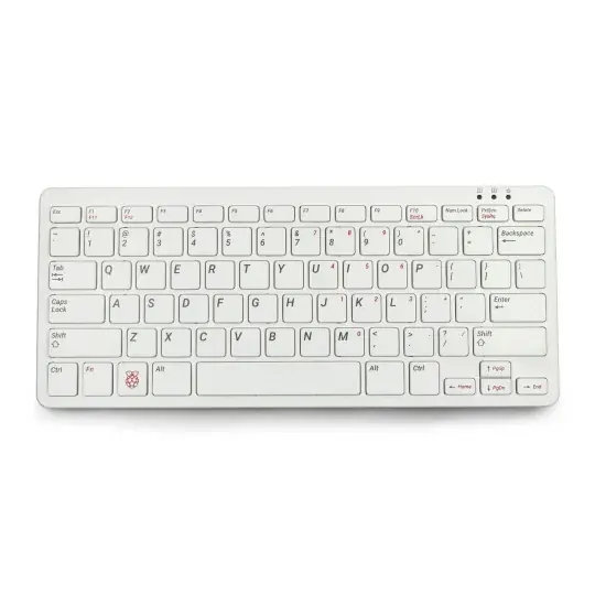 Expresní Doručení Kabelová klávesnice USB pro Raspberry Pi 4B / 3B + / 3B / 2B oficiální - červeno-bílá