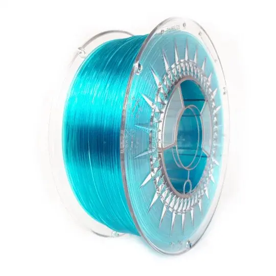 Originální Filament Devil Design PETG 1,75 mm 1 kg - modrý průhledný