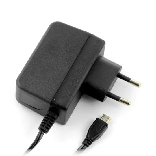 Nová Kolekce MicroUSB 5.1V / 2.5A napájecí zdroj pro Raspberry Pi 3B + / 3A + / 3B / 2B / Zero original T6716DV - černý