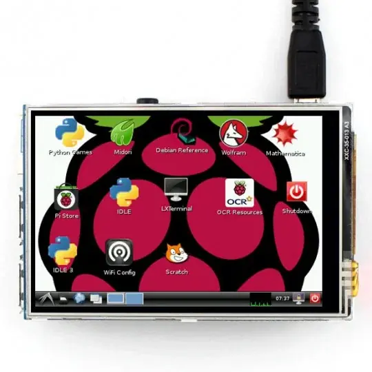 Dotykový displej - odporový LCD TFT 3,5 '' 320x480px GPIO pro Raspberry Pi Tovární Cena