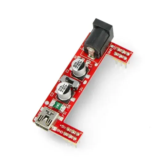 Vysoce Kvalitní Napájecí modul pro kontaktní desky MB102 - 3,3 V / 5 V - Iduino ME057