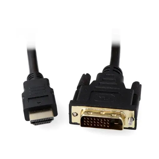 Akyga DVI-D - černý kabel HDMI - dlouhý 1,8 m Tovární Cena