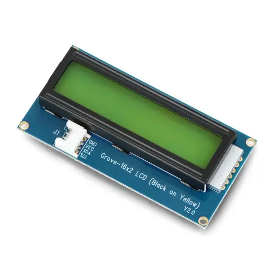 Vysoce Kvalitní Grove - LCD 2x16 I2C žluto-černý displej s podsvícením