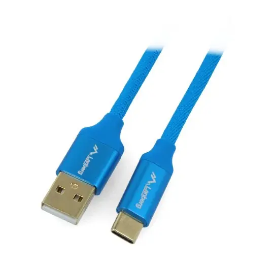 Lanberg USB A 2.0 - USB C modrý kabel Quick Charge 3.0 - 0,5 m Cenová Bomba