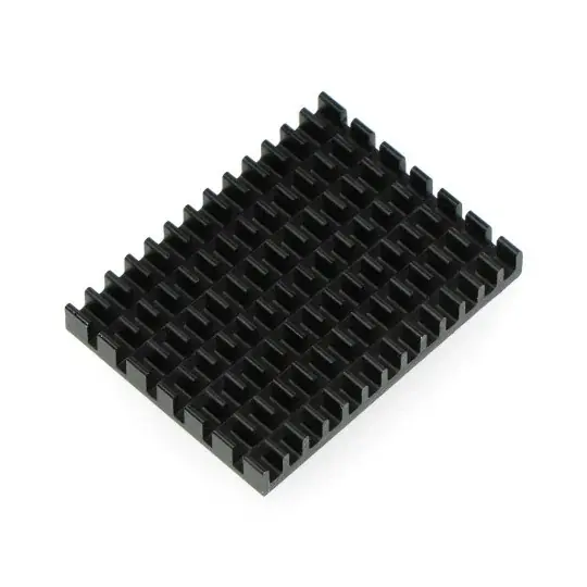 Chladič 40x30x5mm pro Raspberry Pi 4 s tepelně vodivou páskou - černý Levný