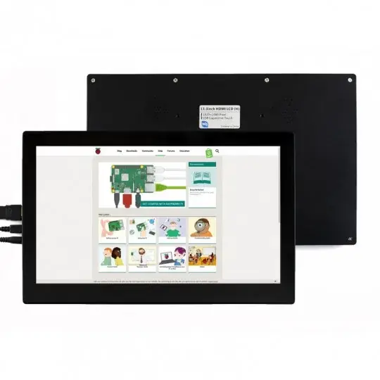 IPS kapacitní dotyková obrazovka LCD 13,3 '' (H) 1920x1080px HDMI + USB V2 pro Raspberry Pi 4B / 3B + / 3B / Zero - Waveshare Bezpečná Platba