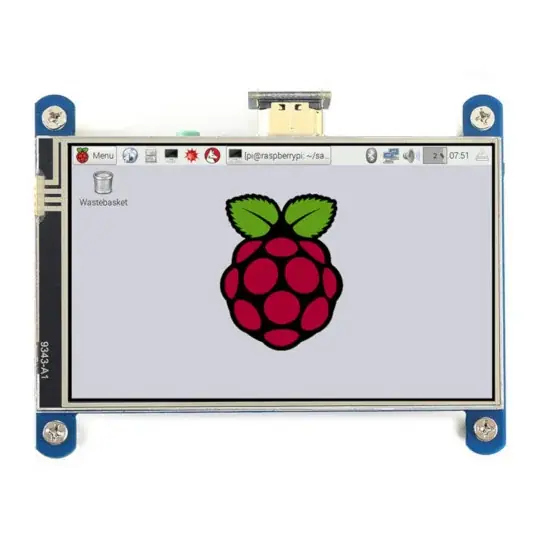 IPS odporová dotyková obrazovka LCD 4 '' (H) 800x480px HDMI + GPIO pro Raspberry Pi 4B / 3B + / 3B / Zero - Waveshare 16340 Levný
