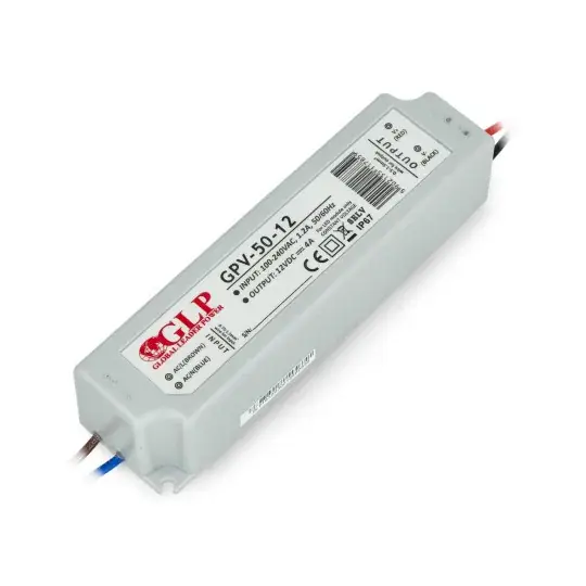 Napájecí zdroj pro LED pásky GLP GPV-50-12 - 12V / 4A / 48W Ověřený