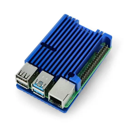 Hit Sezóny Pouzdro pro Raspberry Pi 4B - hliníkové - modré