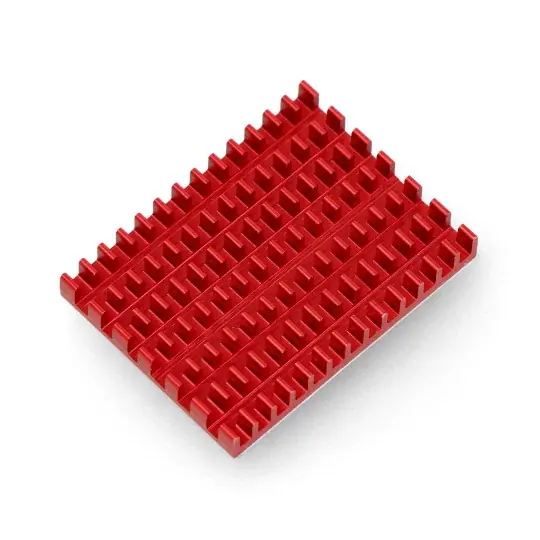 Horká Nabídka Chladič 40x30x5mm pro Raspberry Pi 4 s tepelně vodivou páskou - červený