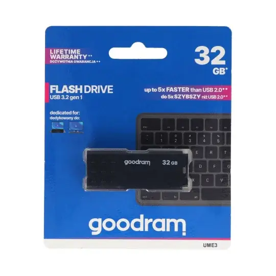 Akční Cena Flash disk GoodRam - USB 3.2 Gen 1 - UME3 černý 32GB
