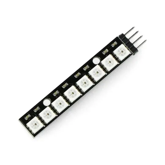 Jen Po Omezenou Doba RGB LED pásek WS2812 5050 x 8 LED - 53 mm - pájené konektory