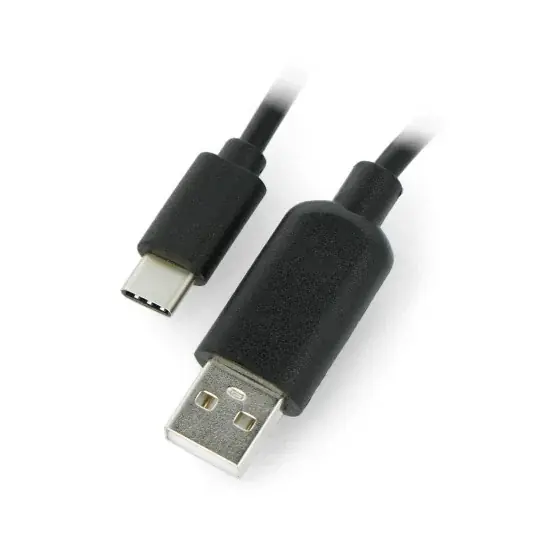 Kabel USB A - USB C s vypínačem, černý - 0,9 m Speciální Cena