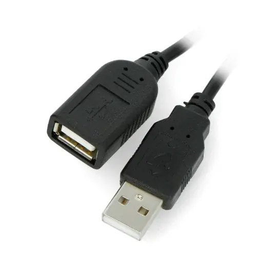 Prodlužovací kabel USB A - A s vypínačem, černý - 0,5 m Pouze Dnes