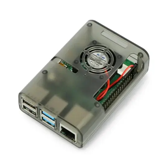 Oblíbený Pouzdro pro Raspberry Pi 4B s ventilátorem - šedé, průhledné