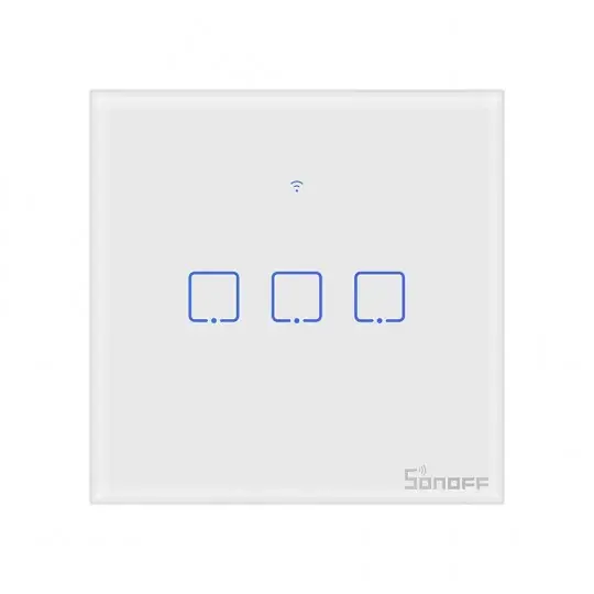 Sonoff T0EU3C-TX - nástěnný dotykový spínač - WiFi - 3kanálový Rychlé Dodání