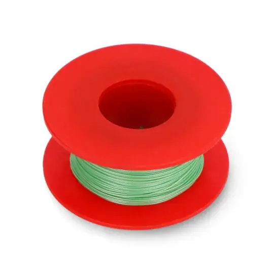 Postříbřený měděný propojovací vodič Kynar - 0,25 mm/AWG 30 - zelený - 50 m Nakupujte Hned