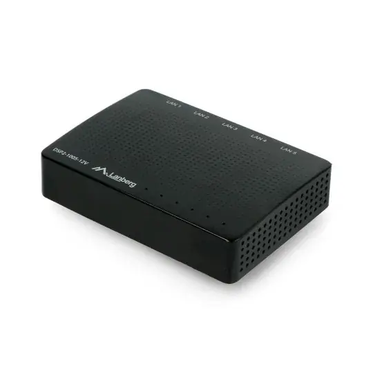 Akční Cena Přepínač Lanberg DSP2-1005-12V, 5 portů, 1000 Mb / s