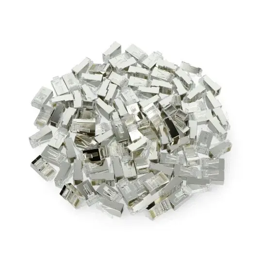 Průchozí zástrčka RJ45 Lanberg kat. 6e FTP - 100 ks Cenová Bomba