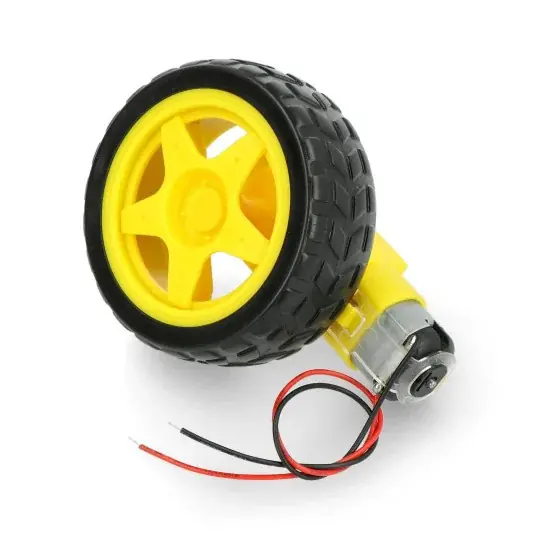 Kolo + motor 65x26mm 5V s převodem 48:1 + dráty Koupit Online