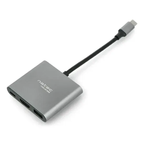 Nejprodávanější Hub - Multiport Natec Fowler Mini - USB-C PD HDMI - šedý