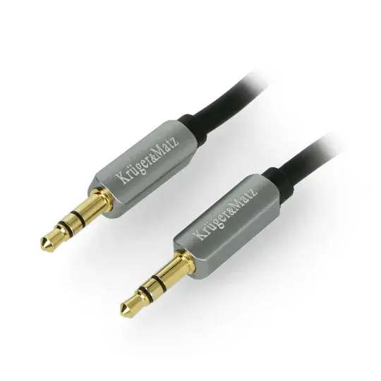 Časově Omezené Kruger & Matz Jack 3,5 mm stereofonní černý - kabel 1,8 m