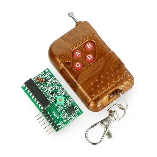 Čtyřkanálový rádiový modul 433 MHz + dálkové ovládání Značkový