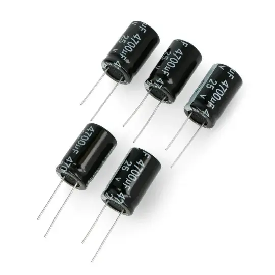 Elektrolytický kondenzátor 4700uF / 25V 16x25mm 105C THT - 5ks. Cenová Bomba
