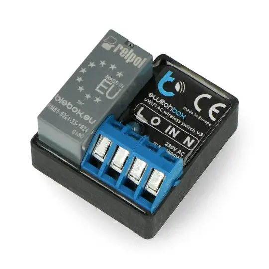 BleBox SwitchBox v3 - 230V WiFi relé - aplikace pro Android / iOS Tovární Cena