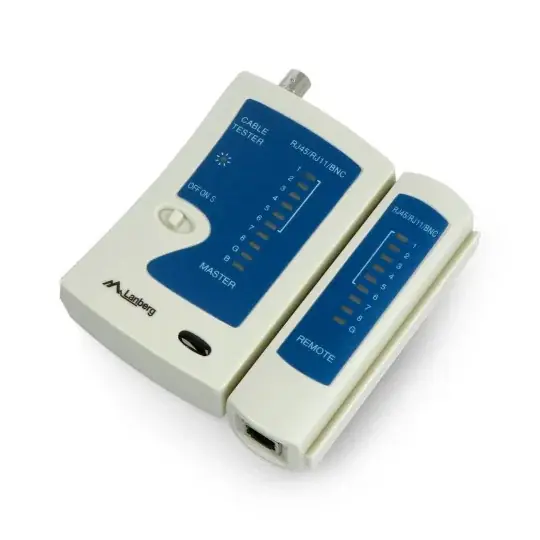 Poslední Šance Tester kabelů RJ45 / RJ12 / RJ11 / koaxiální - Lanberg NT-0401