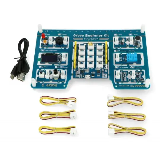 Nejprodávanější Grove Beginner Kit - Sada 10 senzorů s modulem Seeeduino Lotus pro začátečníky - Seeedstudio 110061162