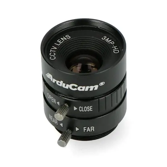 Objektiv CS Mount 12 mm - manuální ostření - pro fotoaparát Raspberry Pi - ArduCam LN040 Vrácení Zdarma
