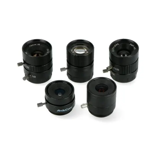 Expresní Doručení Sada objektivů CS Mount 6-25 mm - pro kameru Raspberry Pi - 5 ks. - ArduCam LK004