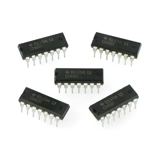 Logický obvod CD4001 4xNOR - 5 ks. Zlevněný