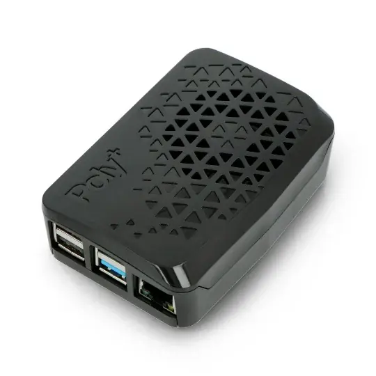 Nakupujte Hned Pouzdro pro Raspberry Pi 4B - Argon Poly + větrané s mini ventilátorem - černé