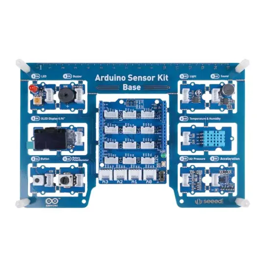 Grove - Sada senzorů Arduino - sada 10 modulů s překrytím BaseShield pro Arduino - Seeedstudio 103030375 Cenově Výhodný