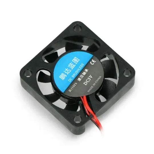 Ventilátor 5V 40x40x10mm 2 vodiče - JST 2pin 2,54mm konektor Víkendová Akce