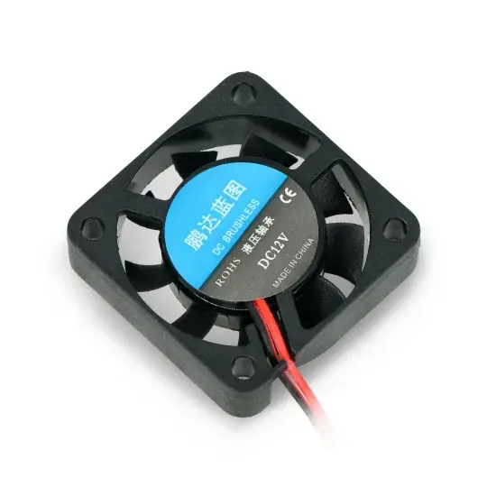 Ventilátor 12V 40x40x10mm 2 vodiče - JST 2pin 2,54mm konektor Poslední Šance