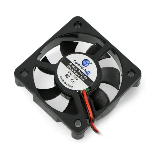 Ventilátor 12V 50x50x10mm 2 vodiče - JST 2pin 2,54mm konektor Bezpečná Platba