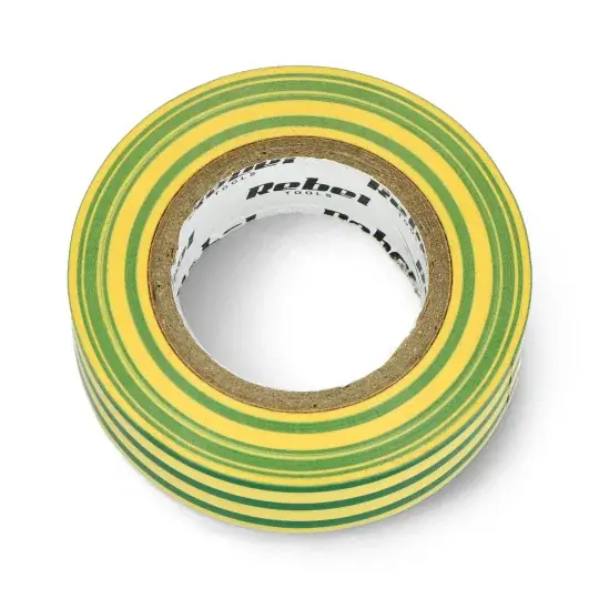 Značkový Izolační páska Rebel 0,13x19mm x 18,2m žluto-zelená