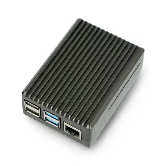 Pouzdro pro Raspberry Pi 4B - s výřezy - hliník - grafit Dokud Zásoby Vydrží