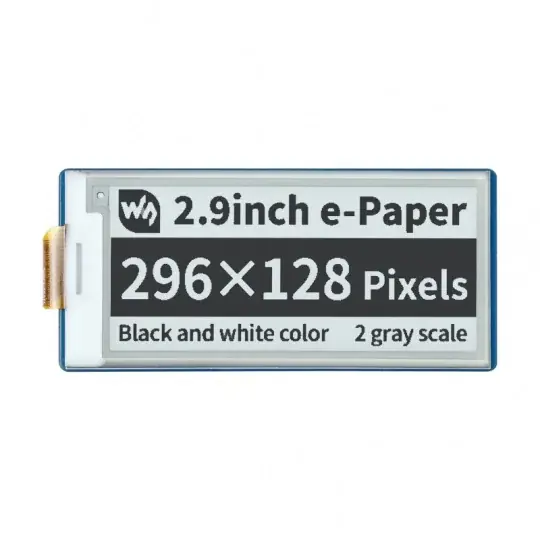 E-inkoust do displeje E-paper - 2,9 '' 296x128px - SPI - černobílý - pro Raspberry Pi Pico - Waveshare 19408 Odeslání Ihned