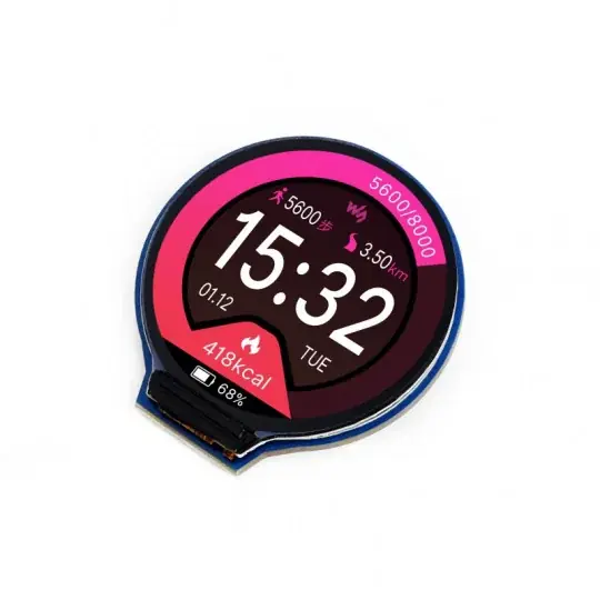 Výprodej Obecný LCD IPS displej 1,28'' 240 x 240 px - pro Raspberry Pi a Arduino - kulatý - Waveshare 19192