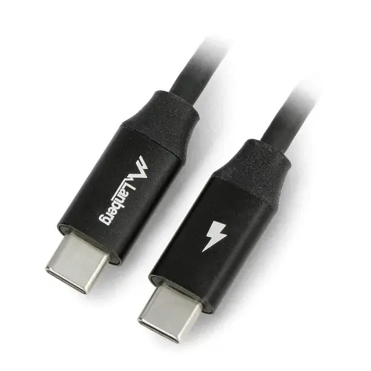 Tovární Cena Lanberg USB C - USB C 2.0 černý prémiový kabel QC 4.0 PD 1,8 m