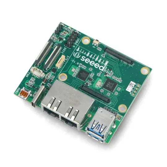 Vysoce Kvalitní Dual Gigabit Ethernet Carrier Board - rozšiřující deska pro výpočetní modul Raspberry Pi CM4 - Seeedstudio 102110497